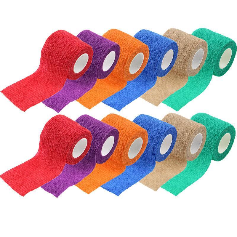 12 Pack Self-Adhesive Cohesive Wrap Bandage for Pets