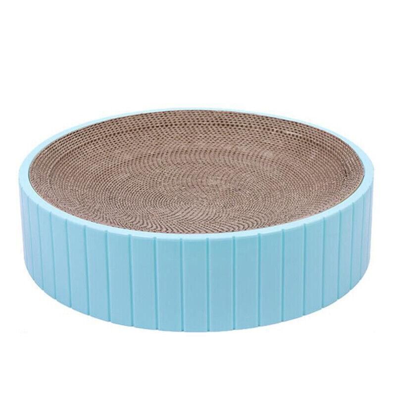 Blue 2-in-1 Round Cat Scratching Board | Cat Sofa