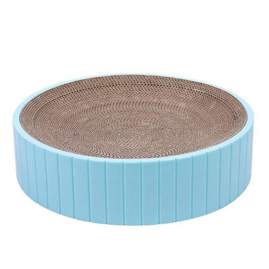 Blue 2-in-1 Round Cat Scratching Board | Cat Sofa