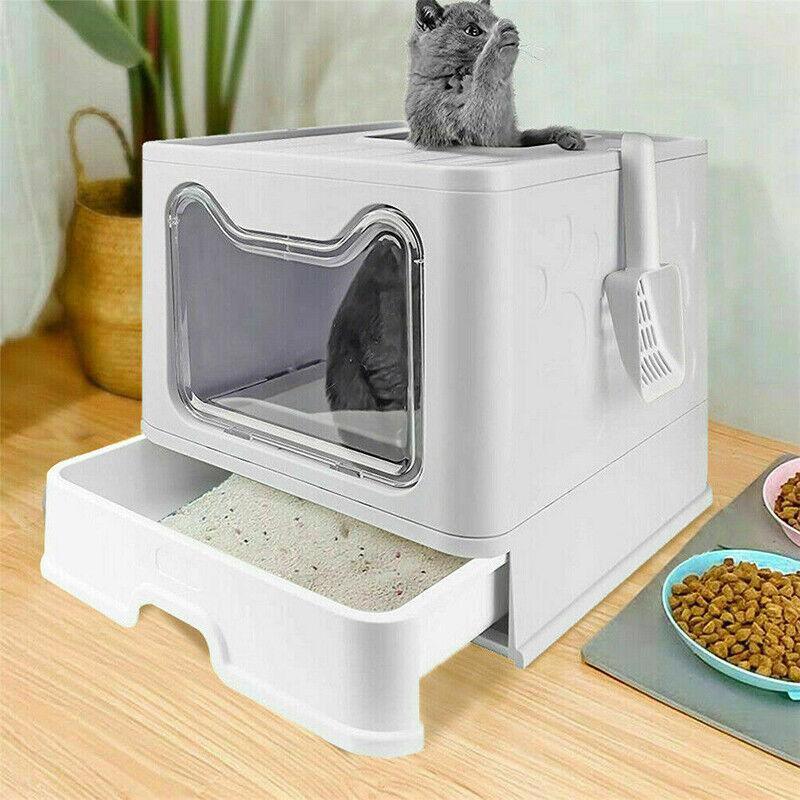 Self-Cleaning Hooded Cat Litter Box | Large Capacity | Easy Clean