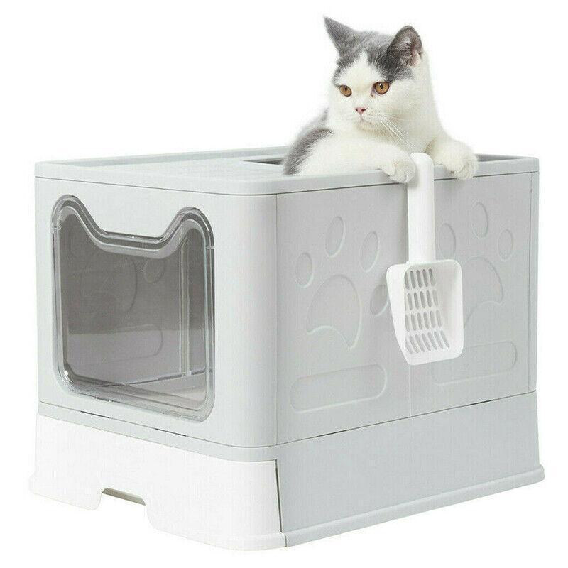 Self-Cleaning Hooded Cat Litter Box | Large Capacity | Easy Clean