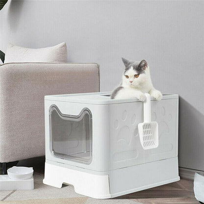 Self-Cleaning Hooded Cat Litter Box | Large Capacity | Easy Clean