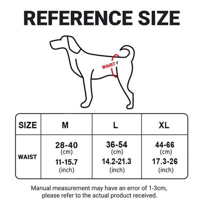 Dog Waste Collection Pants | Diaper & Sanitary Belt | Size M