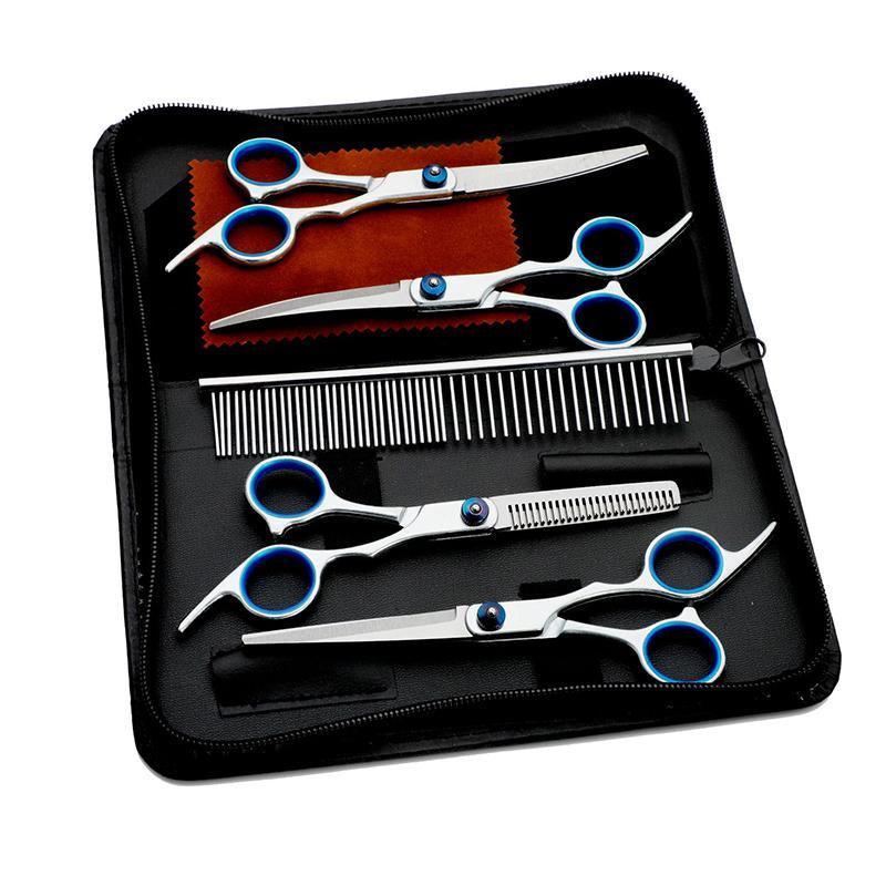 7 PCS Pet Grooming Scissors Set | Dogs & Cats