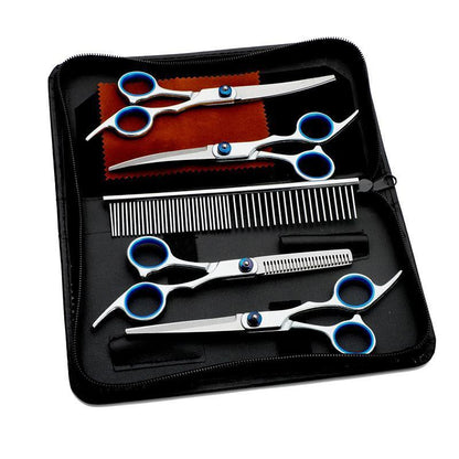 7 PCS Pet Grooming Scissors Set | Dogs & Cats