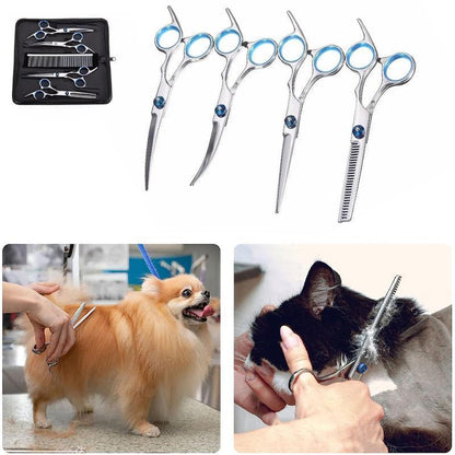 7 PCS Pet Grooming Scissors Set | Dogs & Cats