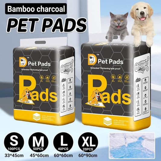 Bamboo Charcoal Deodorant Pet Training Pads | 100 Pack