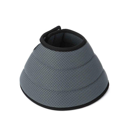 Grey Elizabethan Anti-Lick Pet Recovery Collar | Cats & Dogs | Size 4