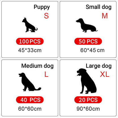 Dog Puppy Training Pads | Thickened Absorbent Pee Pads | 50 Pack