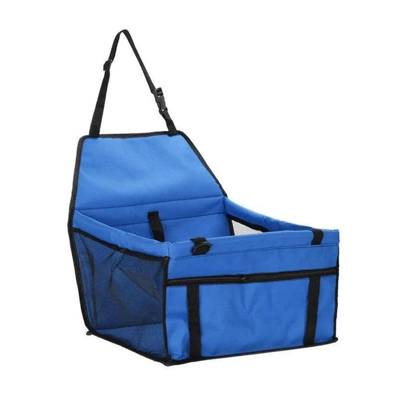 Blue Pet Car Booster Seat | Travel Carrier Basket | Cats & Dogs