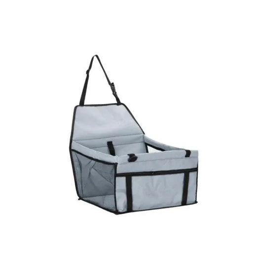 Grey Pet Car Booster Seat | Travel Carrier Basket | Cats & Dogs