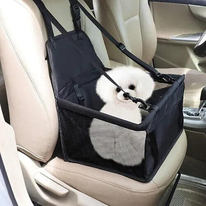 Grey Pet Car Booster Seat | Travel Carrier Basket | Cats & Dogs