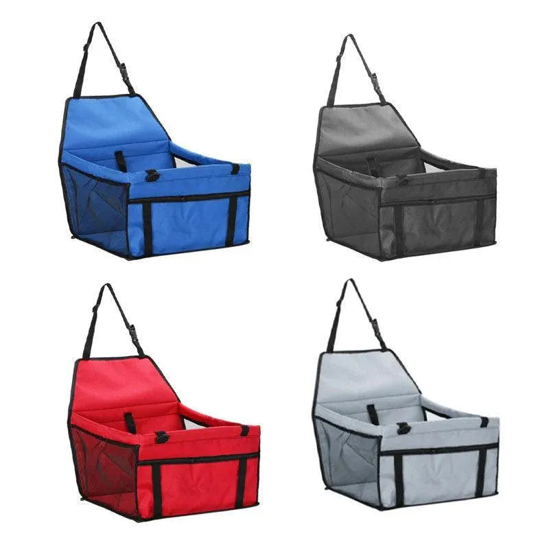 Red Pet Car Booster Seat | Travel Carrier Basket | Cats & Dogs