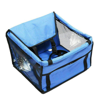 Red Pet Car Booster Seat | Travel Carrier Basket | Cats & Dogs