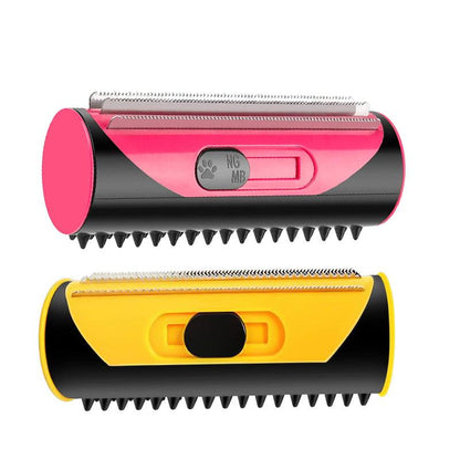 Yellow Pet Deshedding Roll Comb | Self-Cleaning | Cats & Dogs