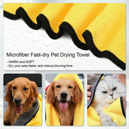 Ultra-Absorbent Microfibre Pet Drying Towel | 70x140cm | Dogs & Cats