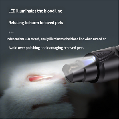 Dual-Speed Pet Nail Grinder with LED Light | Dog & Cat