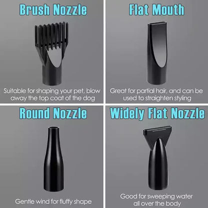 Pet Hair Dryer with Multiple Nozzles | Pink | Dog & Cat