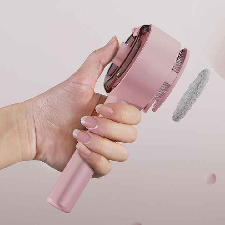 White Pet Grooming Spray & Massage Brush | One-Click Hair Removal