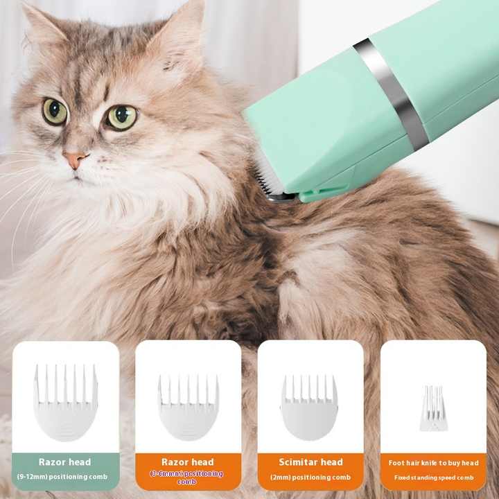 Light Green 4-in-1 Pet Grooming Electric Clipper | Dog & Cat