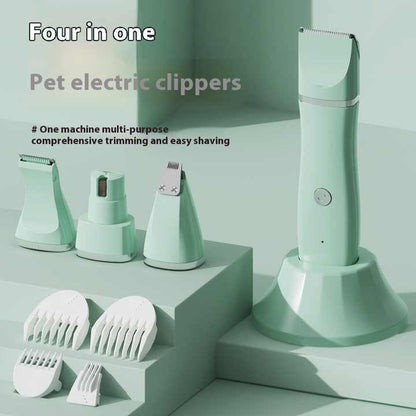 White 4-in-1 Pet Grooming Electric Clipper | Dog & Cat
