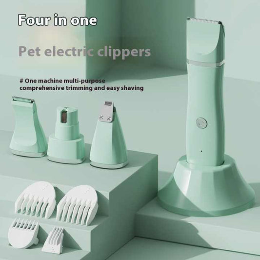 White 4-in-1 Pet Grooming Electric Clipper | Dog & Cat