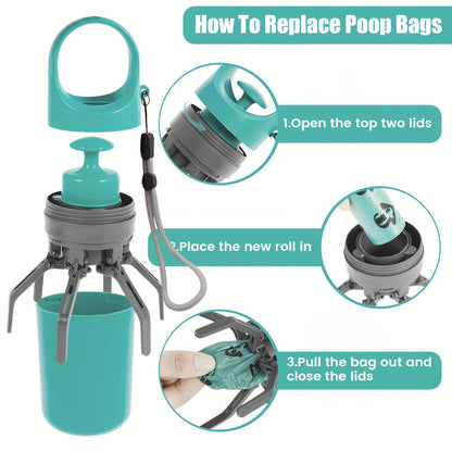 Orange 6-Claw Pet Pooper Scooper | Portable