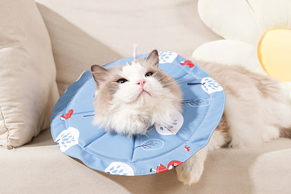 Blue Size M Waterproof Pet Recovery Collar Set (2 Pack) | Cats & Dogs