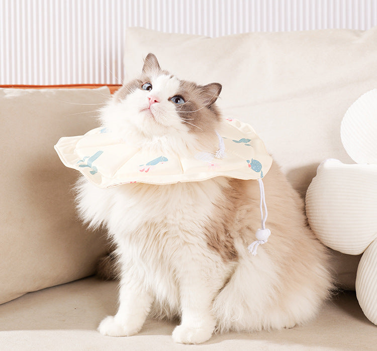 Beige Size S Waterproof Pet Recovery Collar Set (2 Pack) | Cats & Dogs