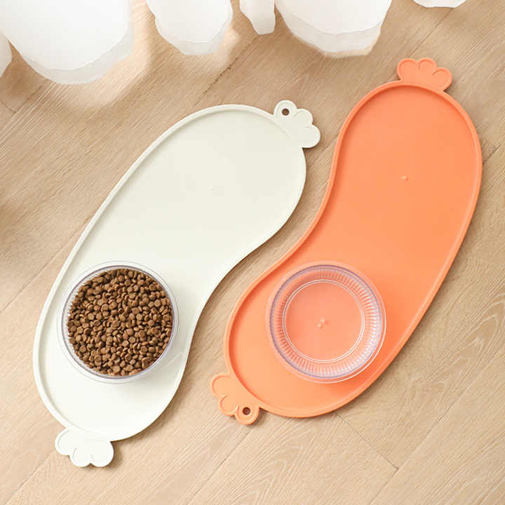 White Non-Slip Pet Feeding Mat | Dogs & Cats