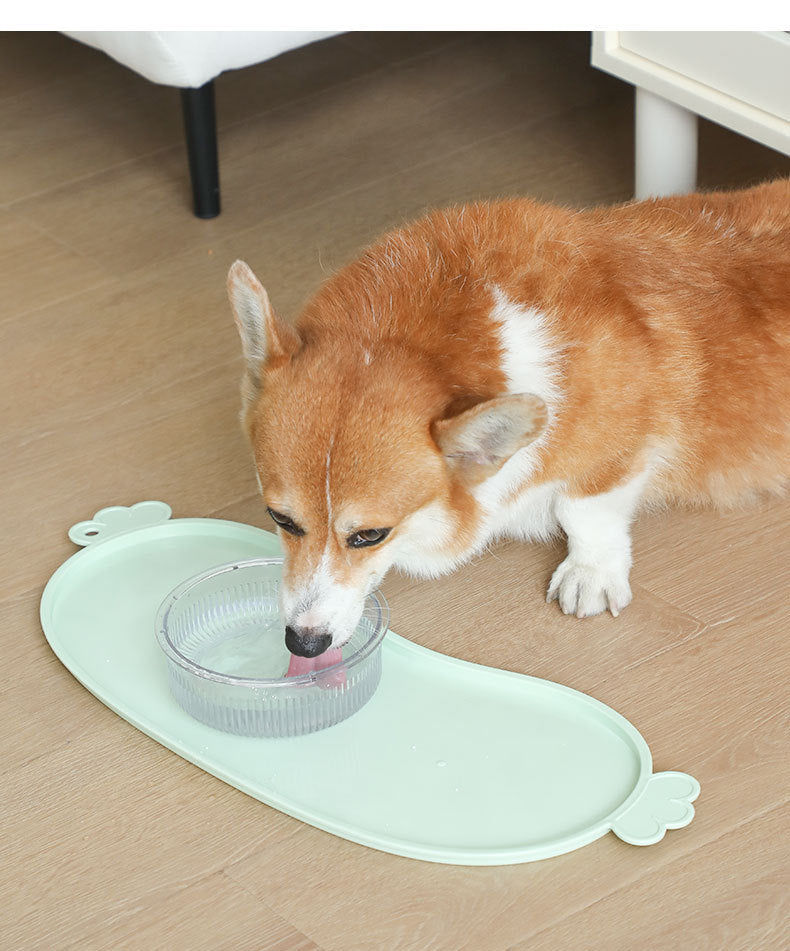 White Non-Slip Pet Feeding Mat | Dogs & Cats