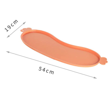 Orange Non-Slip Pet Feeding Mat | Dogs & Cats