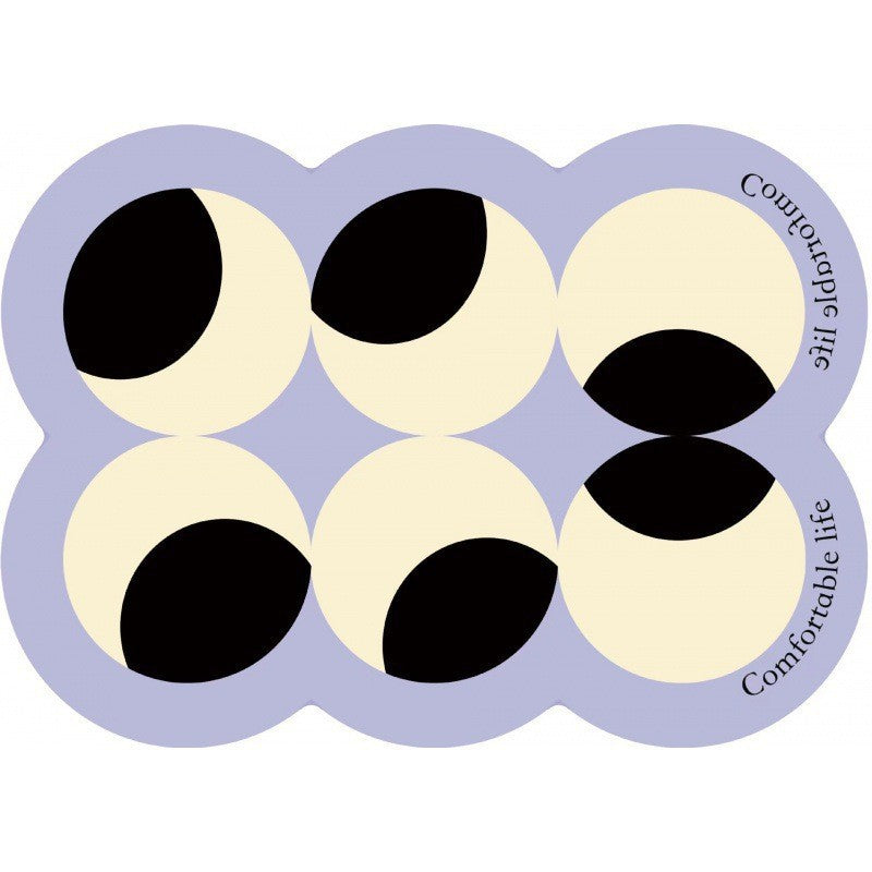 Style 3 Purple & Black Non-Slip Diatomite Pet Feeding Mat | 50x80cm
