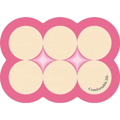 Style 4 Pink & Beige Non-Slip Diatomite Pet Feeding Mat | 50x80cm