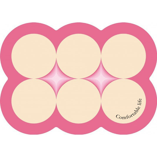 Style 4 Pink & Beige Non-Slip Diatomite Pet Feeding Mat | 50x80cm
