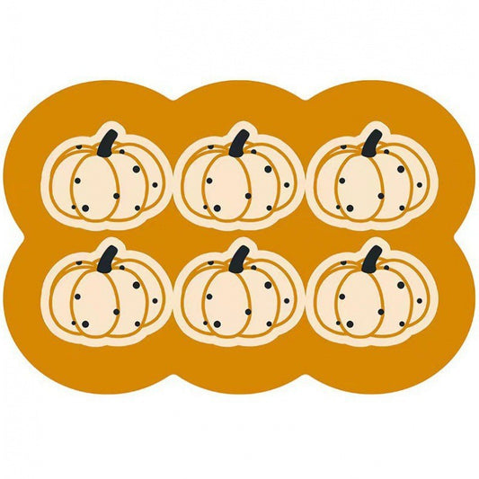 Style 8 Yellow Pumpkin Non-Slip Diatomite Pet Feeding Mat | 50x80cm