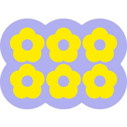 Style 9 Purple & Yellow Flowers Non-Slip Diatomite Pet Feeding Mat