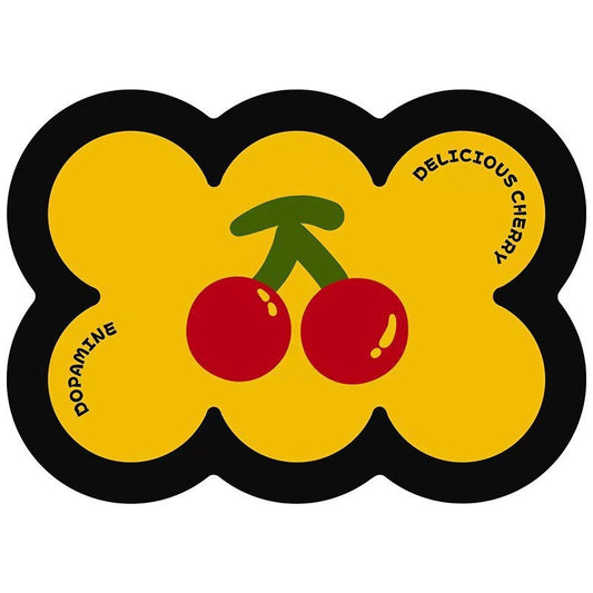 Style 10 Cherry Pattern Non-Slip Diatomite Pet Feeding Mat | 50x80cm