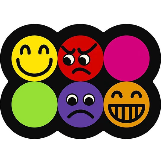 Style 11 Colourful Emoticons Non-Slip Diatomite Pet Feeding Mat