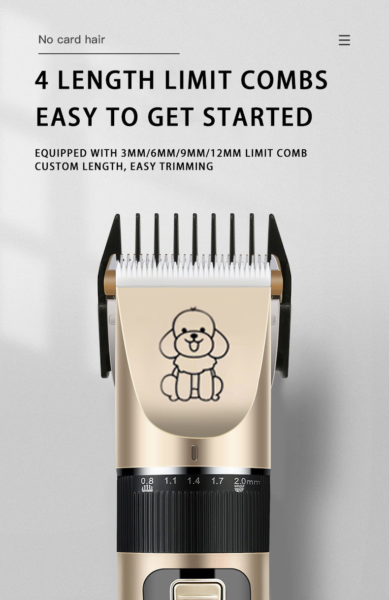 Grey Professional Pet Grooming Clipper Kit | 5-Speed
