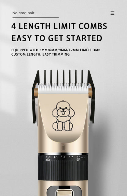 White Professional Pet Grooming Clipper Kit | 5-Speed