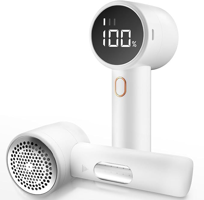 White Rechargeable Electric Lint Remover | Pet & Fabric