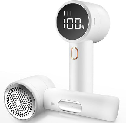 White Rechargeable Electric Lint Remover | Pet & Fabric