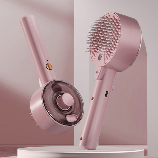 Pink Rechargeable Pet Grooming Brush | Dogs & Cats