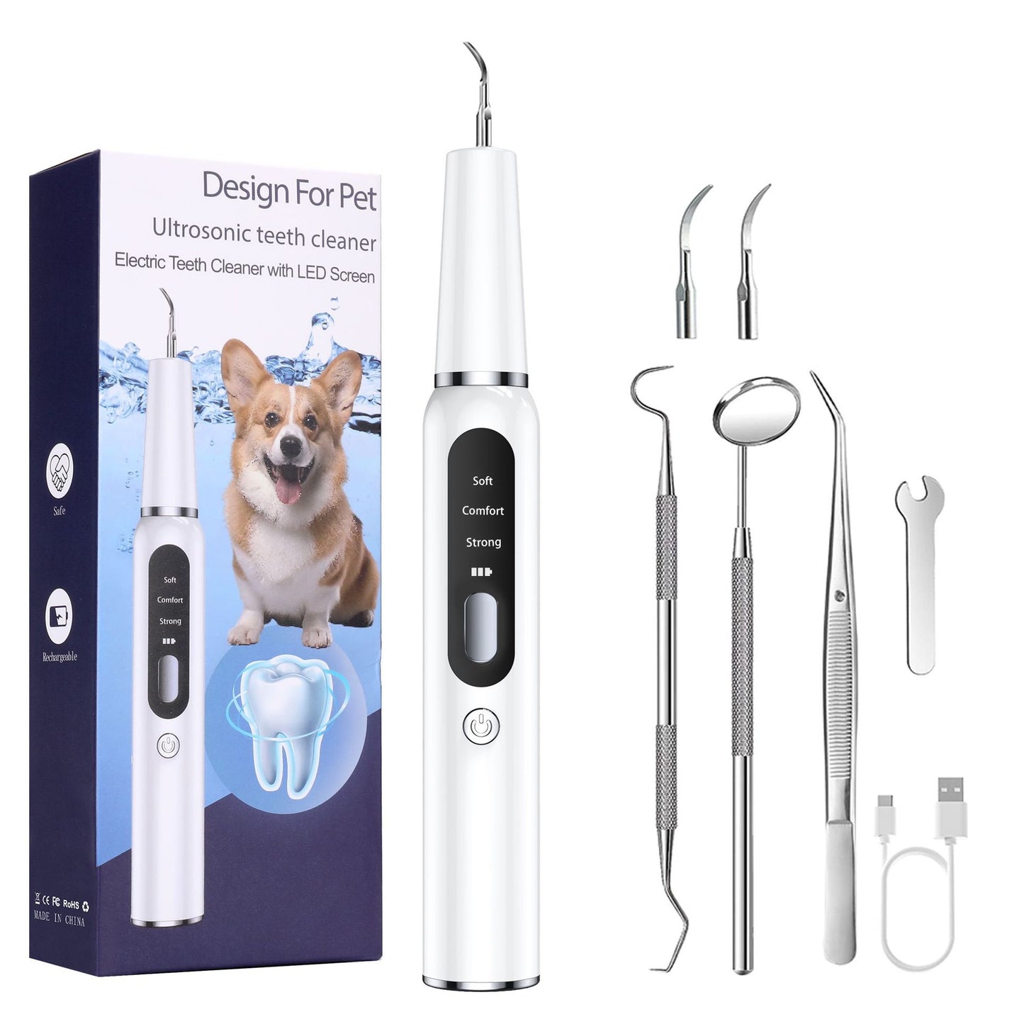 White Professional Pet Dental Cleaning Kit | Dog & Cat