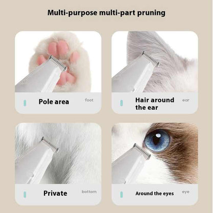 Green Rechargeable Pet Grooming Clipper with Built-in Vacuum | Dogs