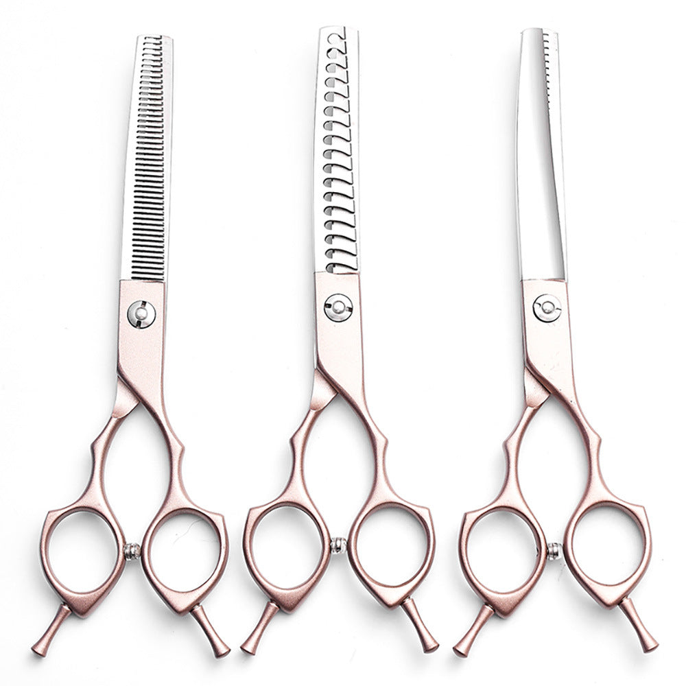 Rose Gold & Silver Professional Pet Grooming Thinning Shears | Dog & Cat