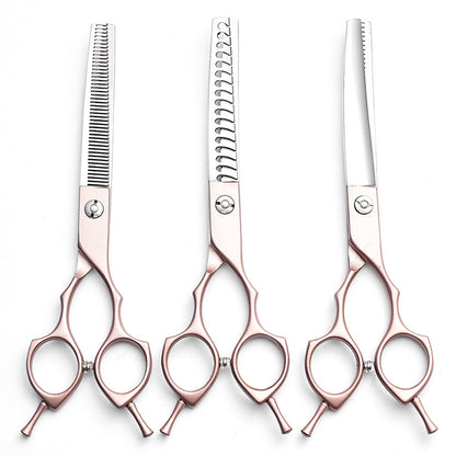 Rose Gold & Silver Professional Pet Grooming Thinning Shears | Dog & Cat