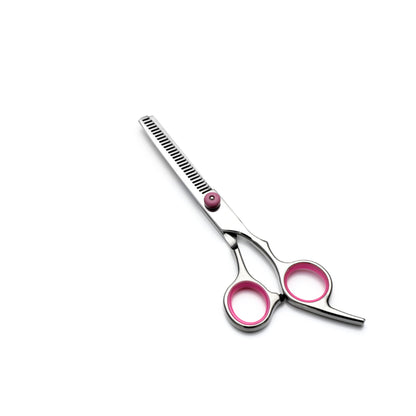 Pink & Silver 5-Piece Pet Grooming Scissors Kit | 6 Inch