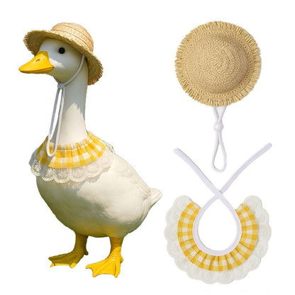 Khaki & Yellow Porch Goose Pet Costume Set | Small Pets